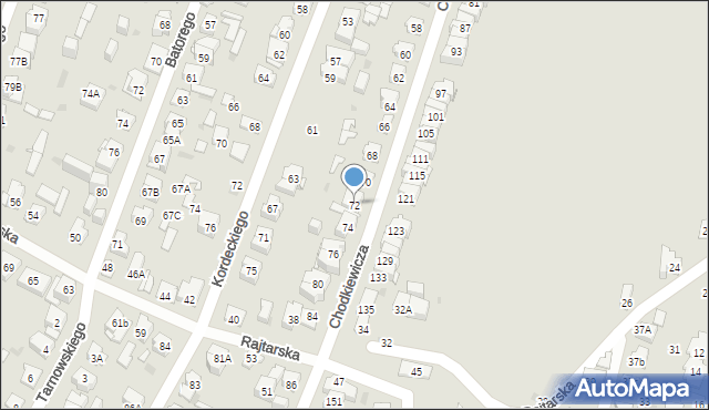 Kielce, Chodkiewicza Jana Karola, hetm., 72, mapa Kielc