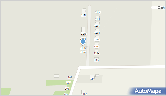 Kielce, Chabrowa, 117b, mapa Kielc