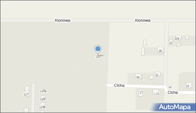 Kielce, Chabrowa, 120, mapa Kielc