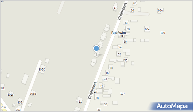 Kielce, Chabrowa, 15b, mapa Kielc