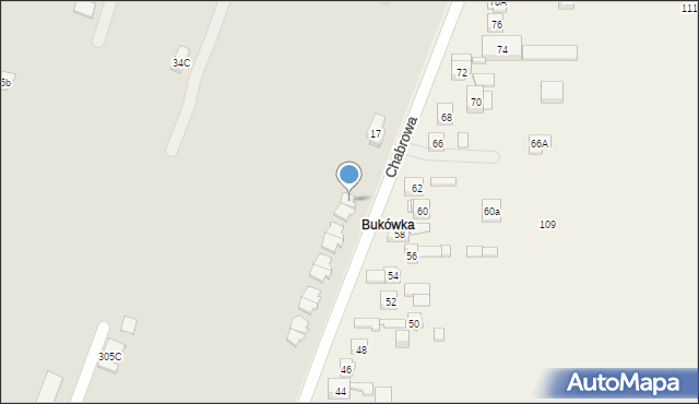 Kielce, Chabrowa, 15j, mapa Kielc