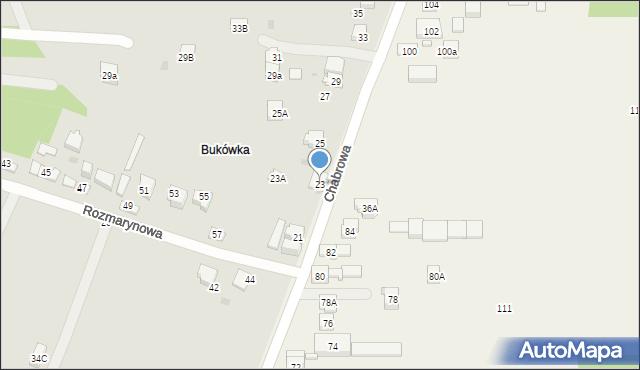 Kielce, Chabrowa, 23, mapa Kielc