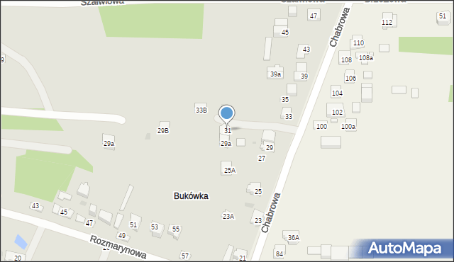 Kielce, Chabrowa, 31, mapa Kielc