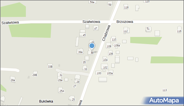 Kielce, Chabrowa, 39, mapa Kielc