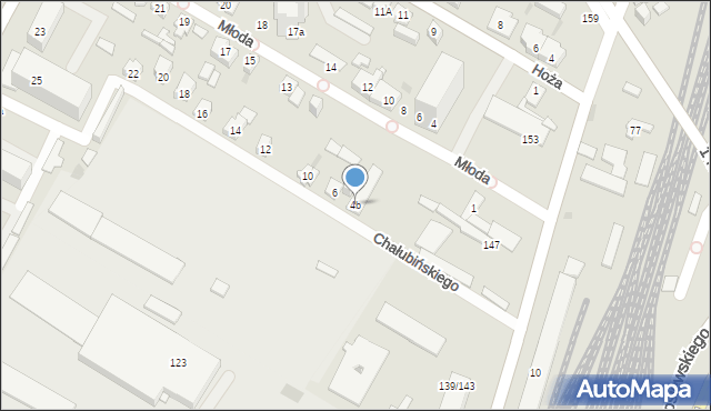 Kielce, Chałubińskiego Tytusa, 4b, mapa Kielc