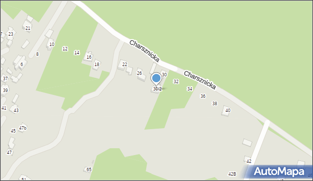 Kielce, Charsznicka, 30a, mapa Kielc