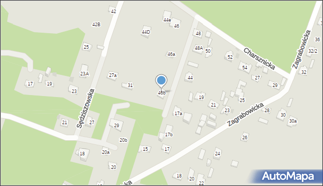 Kielce, Charsznicka, 46b, mapa Kielc