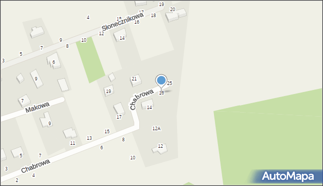 Kielno, Chabrowa, 16, mapa Kielno