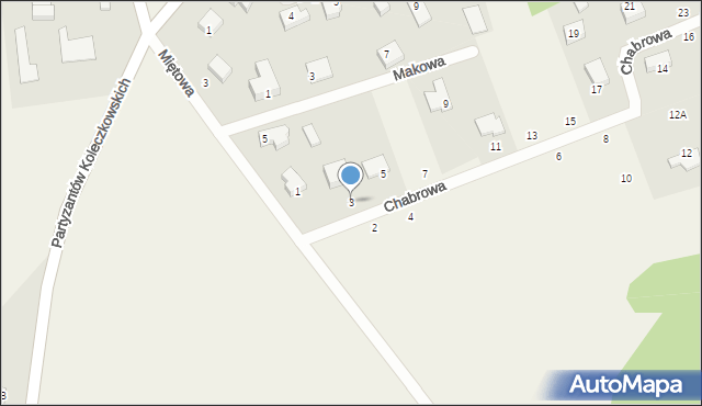 Kielno, Chabrowa, 3, mapa Kielno