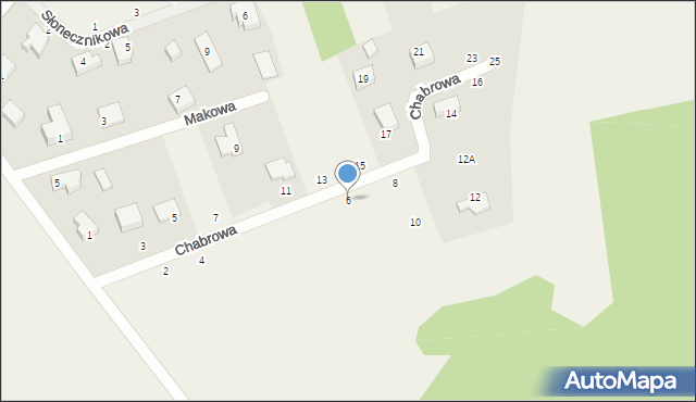 Kielno, Chabrowa, 6, mapa Kielno