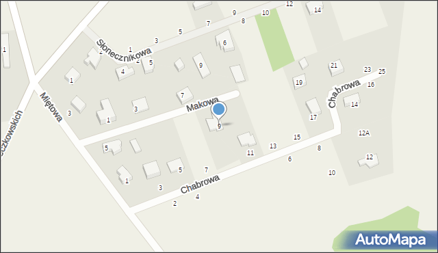 Kielno, Chabrowa, 9, mapa Kielno