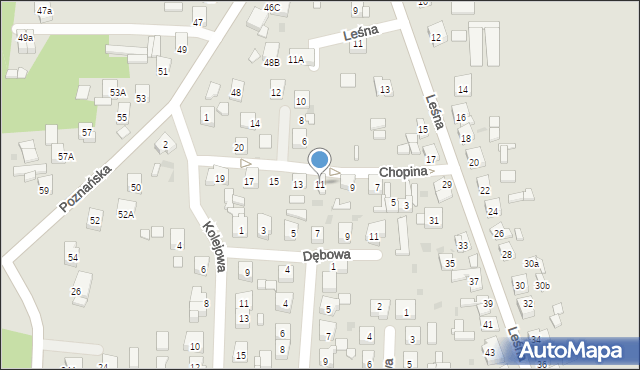 Kleczew, Chopina Fryderyka, 11, mapa Kleczew