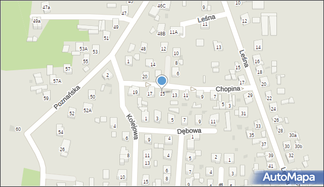 Kleczew, Chopina Fryderyka, 15, mapa Kleczew