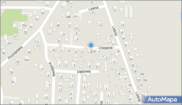 Kleczew, Chopina Fryderyka, 9, mapa Kleczew