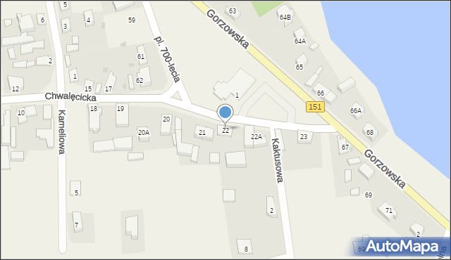 Kłodawa, Chwalęcicka, 22, mapa Kłodawa