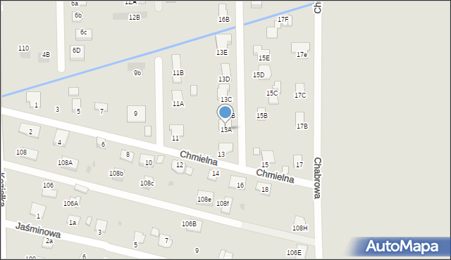 Knurów, Chmielna, 13A, mapa Knurów