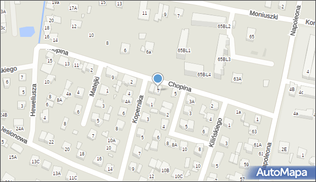 Kobyłka, Chopina Fryderyka, 7, mapa Kobyłka