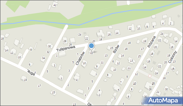 Kolonowskie, Chabrów, 12, mapa Kolonowskie