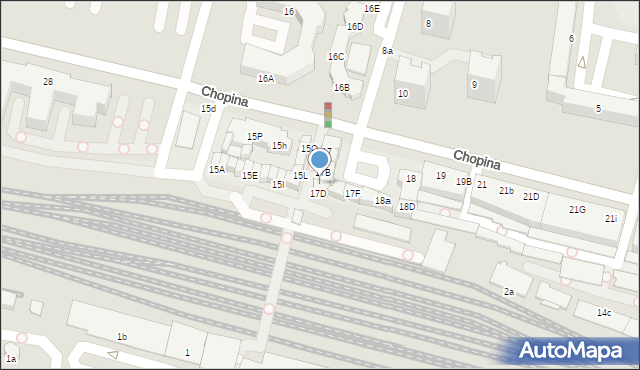 Konin, Chopina Fryderyka, 17C, mapa Konina
