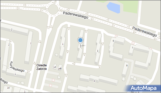 Konin, Chopina Fryderyka, 2, mapa Konina