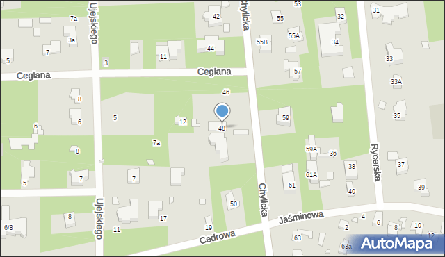 Konstancin-Jeziorna, Chylicka, 48, mapa Konstancin-Jeziorna