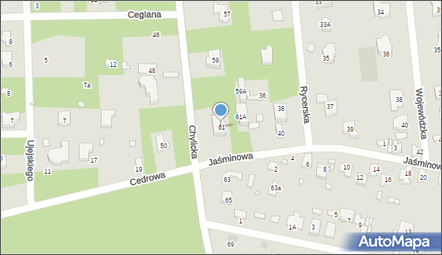 Konstancin-Jeziorna, Chylicka, 61, mapa Konstancin-Jeziorna