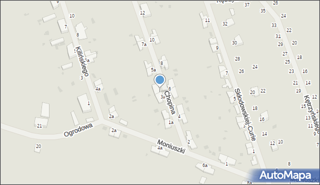 Korsze, Chopina Fryderyka, 3b, mapa Korsze