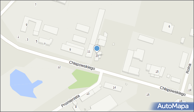 Kościan, Chłapowskiego Dezyderego, gen., 13, mapa Kościan