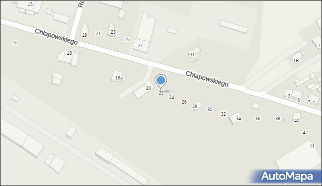 Kościan, Chłapowskiego Dezyderego, gen., 22, mapa Kościan