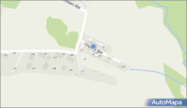 Kościelisko, Chotarz Bór, 11, mapa Kościelisko