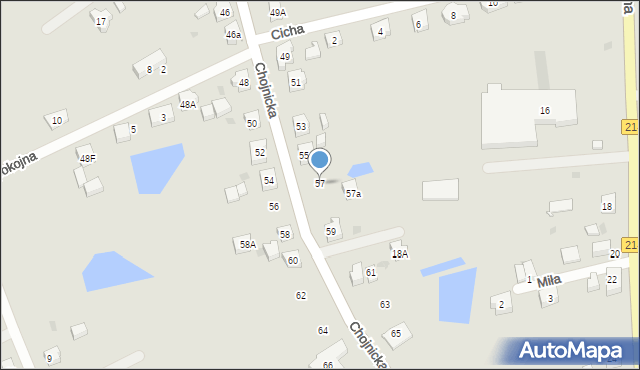 Kościerzyna, Chojnicka, 57, mapa Kościerzyna