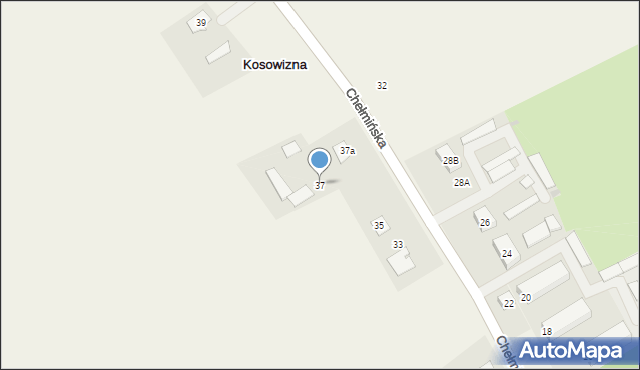 Kosowizna, Chełmińska, 37, mapa Kosowizna