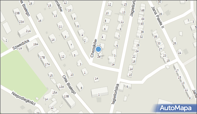 Kostrzyn nad Odrą, Chemików, 2a, mapa Kostrzyn nad Odrą