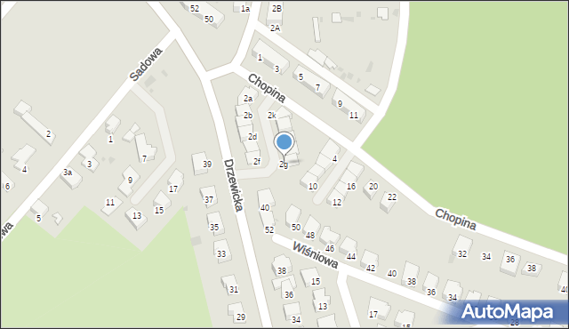 Kostrzyn nad Odrą, Chopina Fryderyka, 2g, mapa Kostrzyn nad Odrą