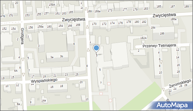 Koszalin, Chełmońskiego Józefa, 3, mapa Koszalina
