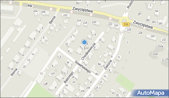 Koszalin, Chodkiewicza Jana Karola, hetm., 3, mapa Koszalina