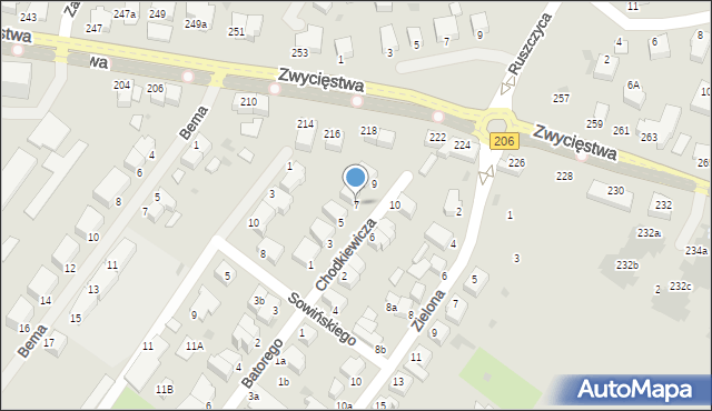 Koszalin, Chodkiewicza Jana Karola, hetm., 7, mapa Koszalina