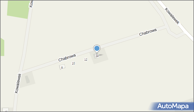 Kowalewek, Chabrowa, 14, mapa Kowalewek