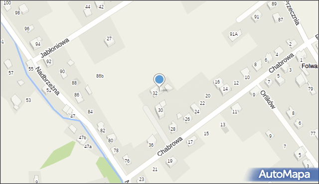 Kozy, Chabrowa, 34, mapa Kozy