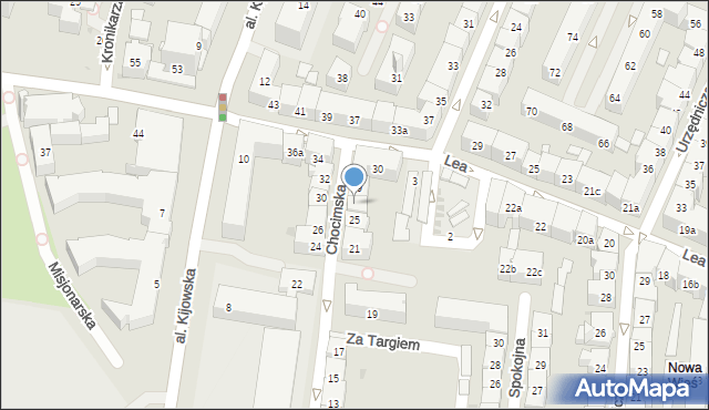 Kraków, Chocimska, 27, mapa Krakowa