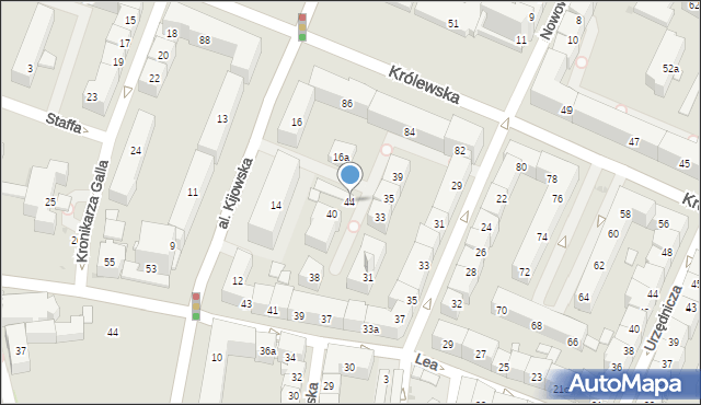 Kraków, Chocimska, 44, mapa Krakowa