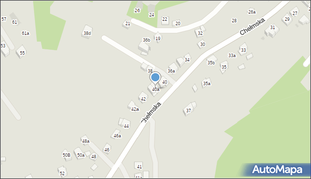 Kraków, Chełmska, 40a, mapa Krakowa