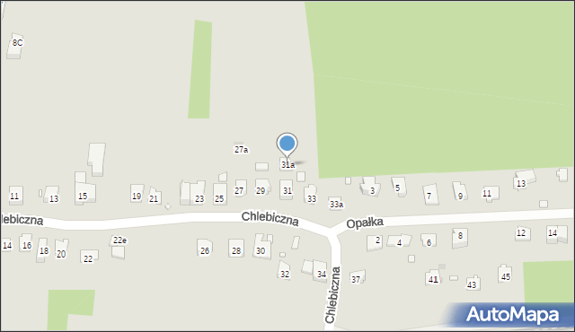 Kraków, Chlebiczna, 31a, mapa Krakowa