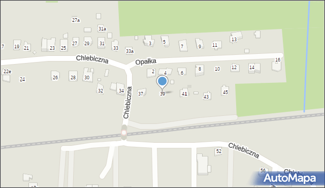 Kraków, Chlebiczna, 39, mapa Krakowa
