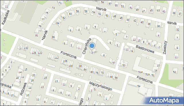 Kraków, Chęcińska, 2, mapa Krakowa