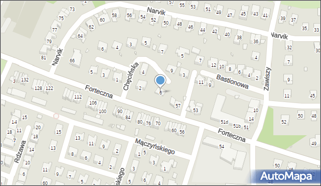 Kraków, Chęcińska, 6, mapa Krakowa