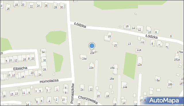 Kraków, Chorzowska, 22a, mapa Krakowa