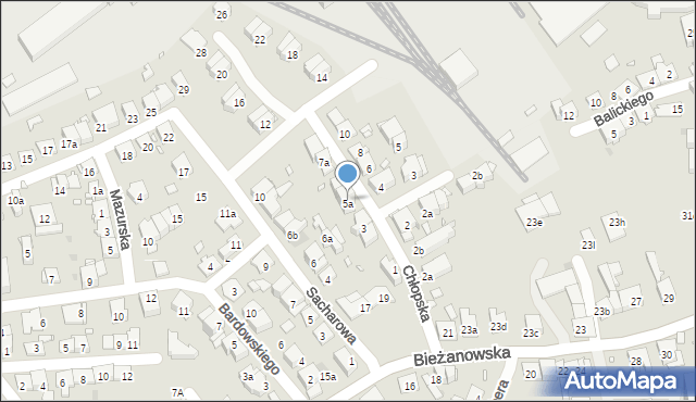 Kraków, Chłopska, 5a, mapa Krakowa