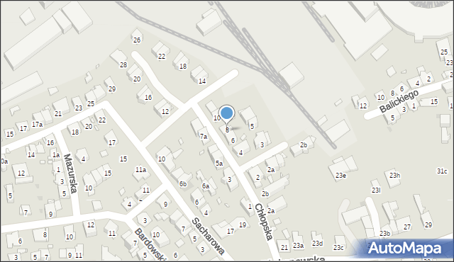 Kraków, Chłopska, 8, mapa Krakowa