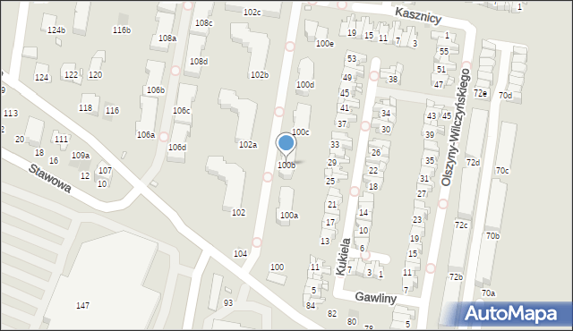 Kraków, Chełmońskiego Józefa, 100b, mapa Krakowa